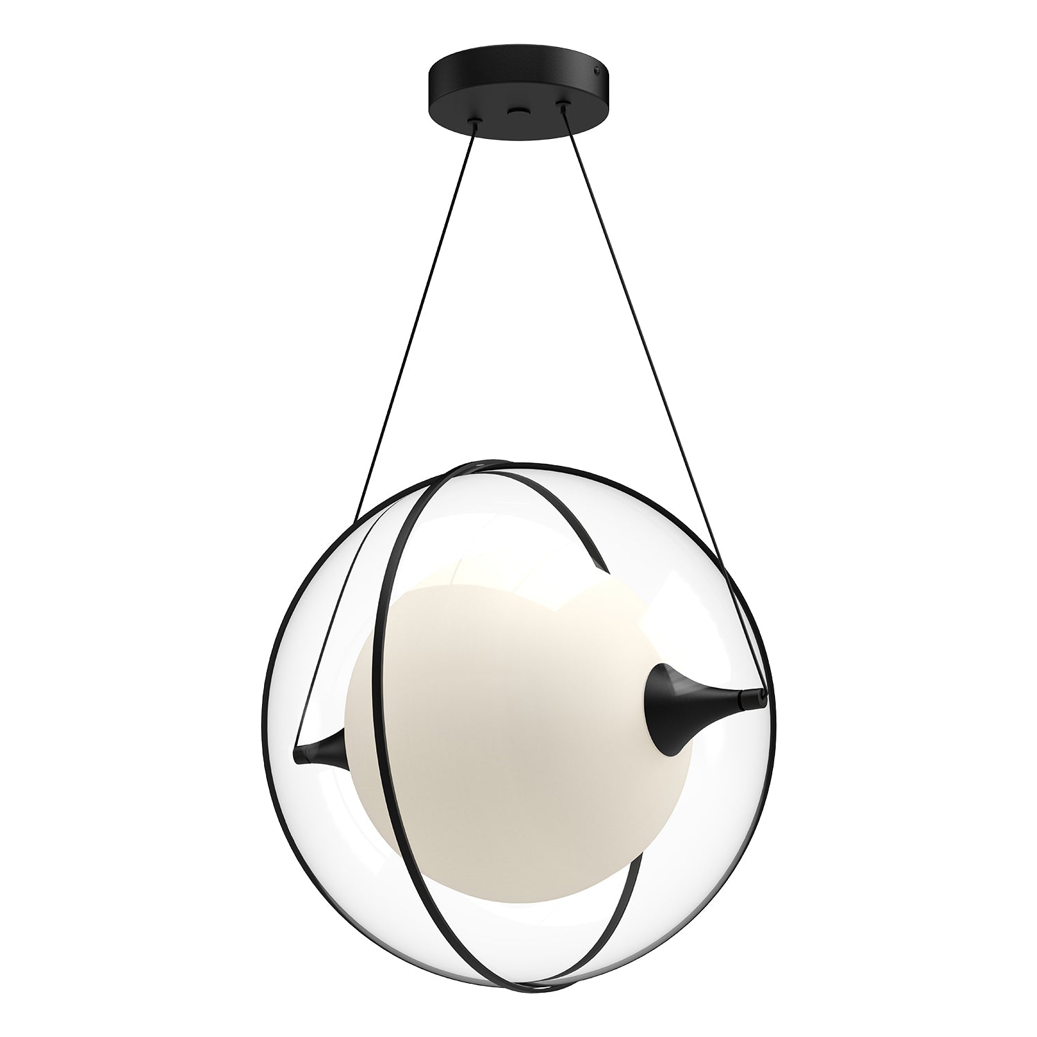 Aries 16-in Clear Acrylic Shade LED Pendant