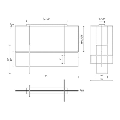 Arkell 56-in Aluminum Multi Pendant