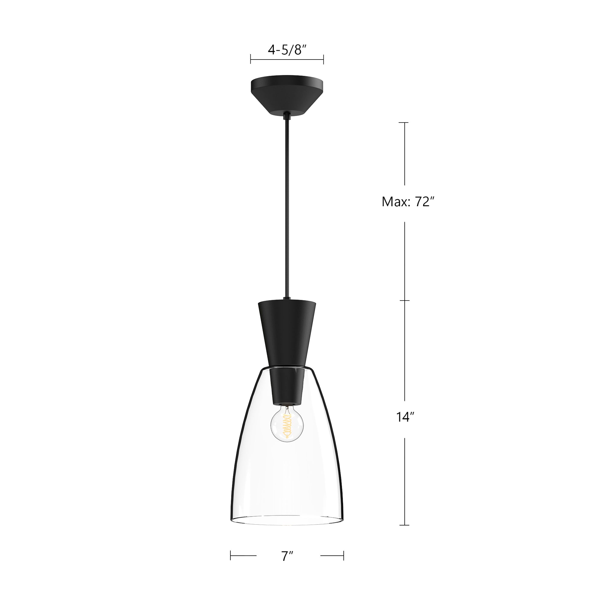 Arlo 7-in Aluminum Pendant