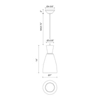 Arlo 7-in Aluminum Pendant