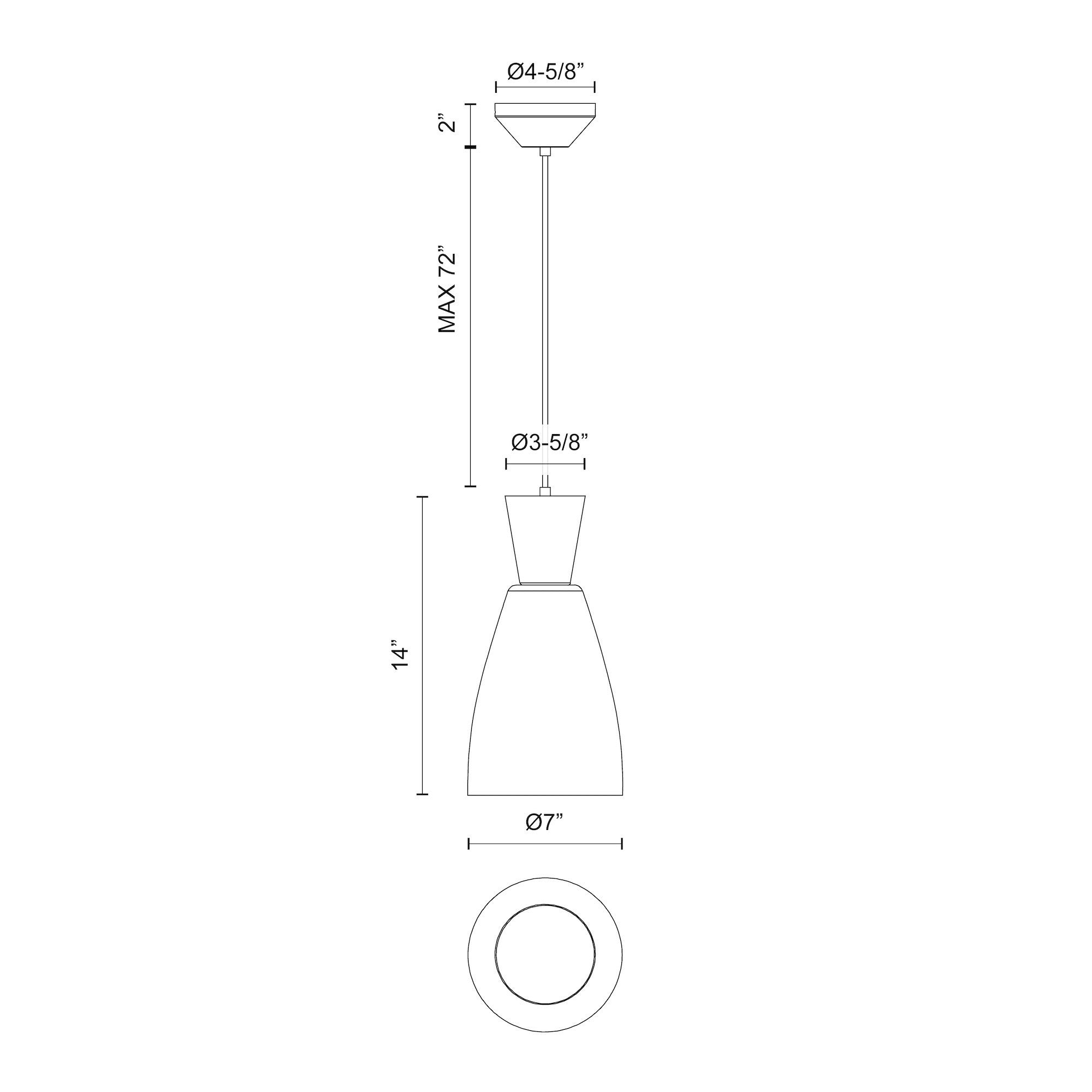 Arlo 7-in Aluminum Pendant