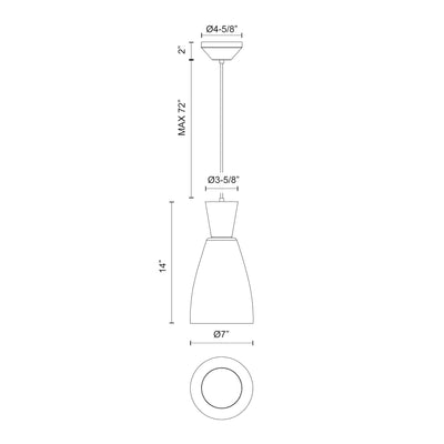 Arlo 7-in Aluminum Pendant