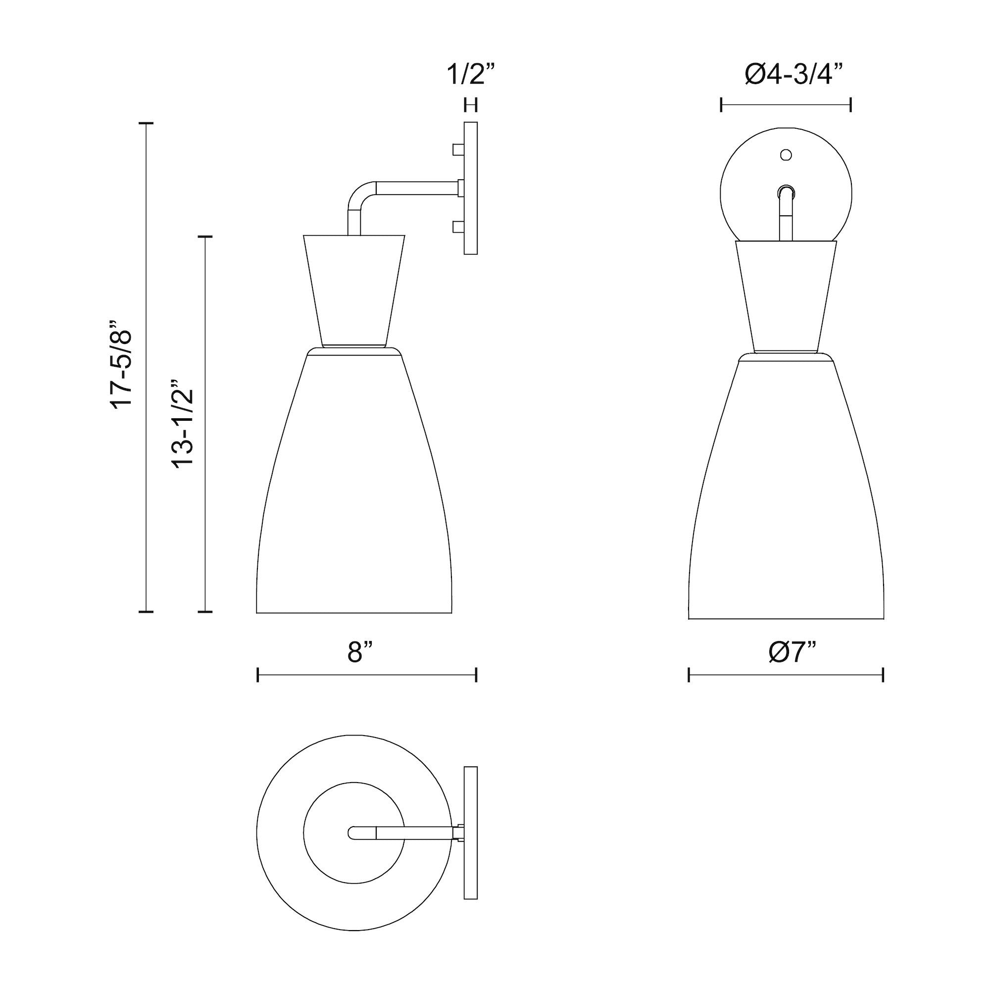Arlo 7-in Aluminum Vanity Light