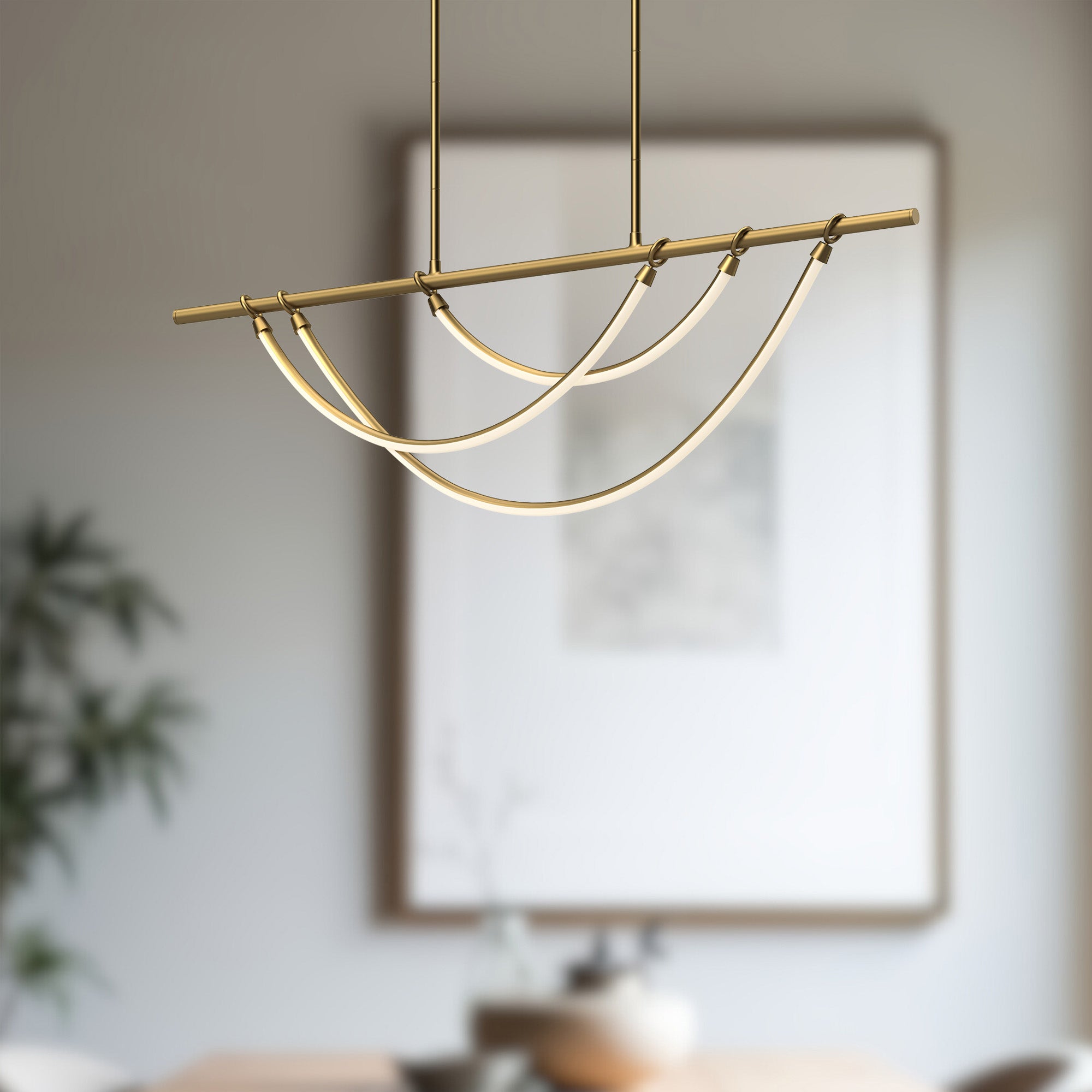 Aryas 48-in Steel Linear Pendant