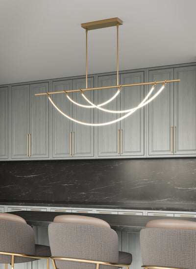 Aryas 48-in Steel Linear Pendant