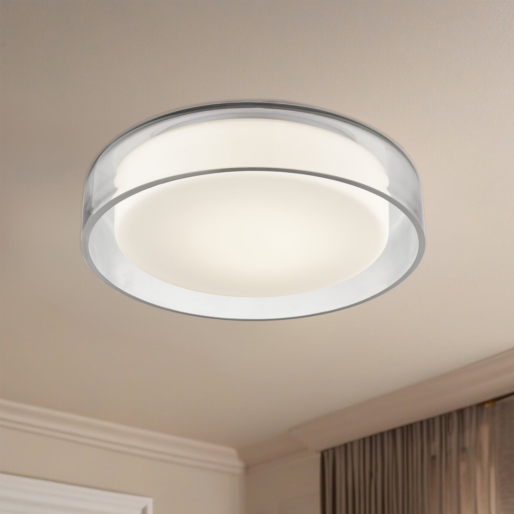 Aston 10-in Steel Flush Mount