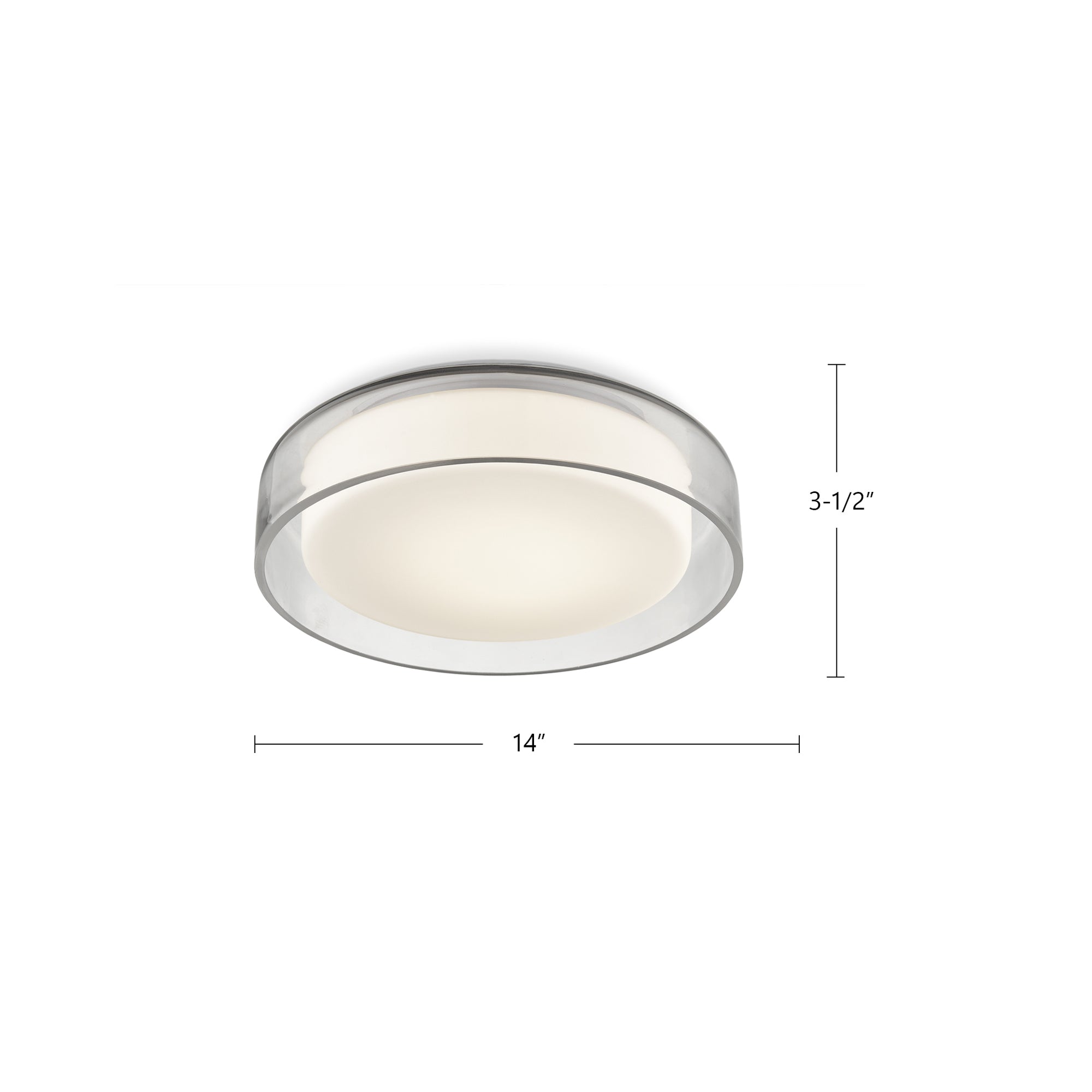 Aston 14-in Steel Flush Mount