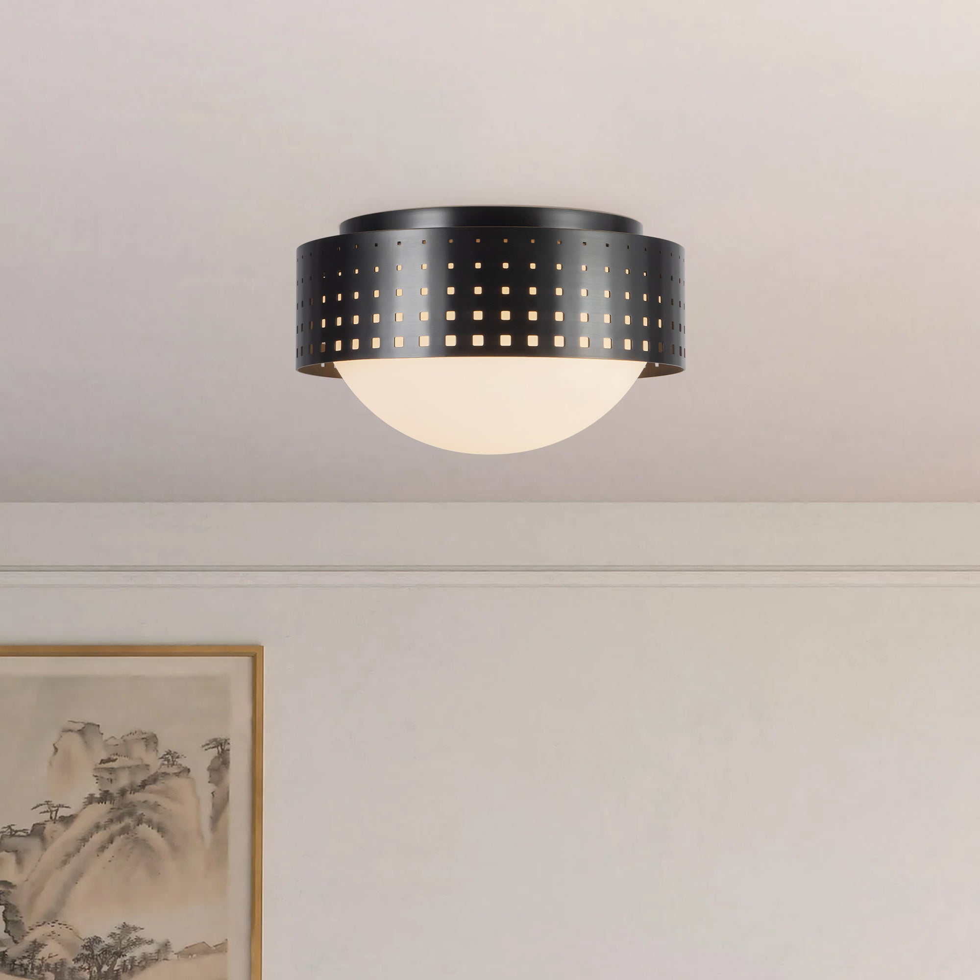 Astoria 10-in Steel Flush Mount