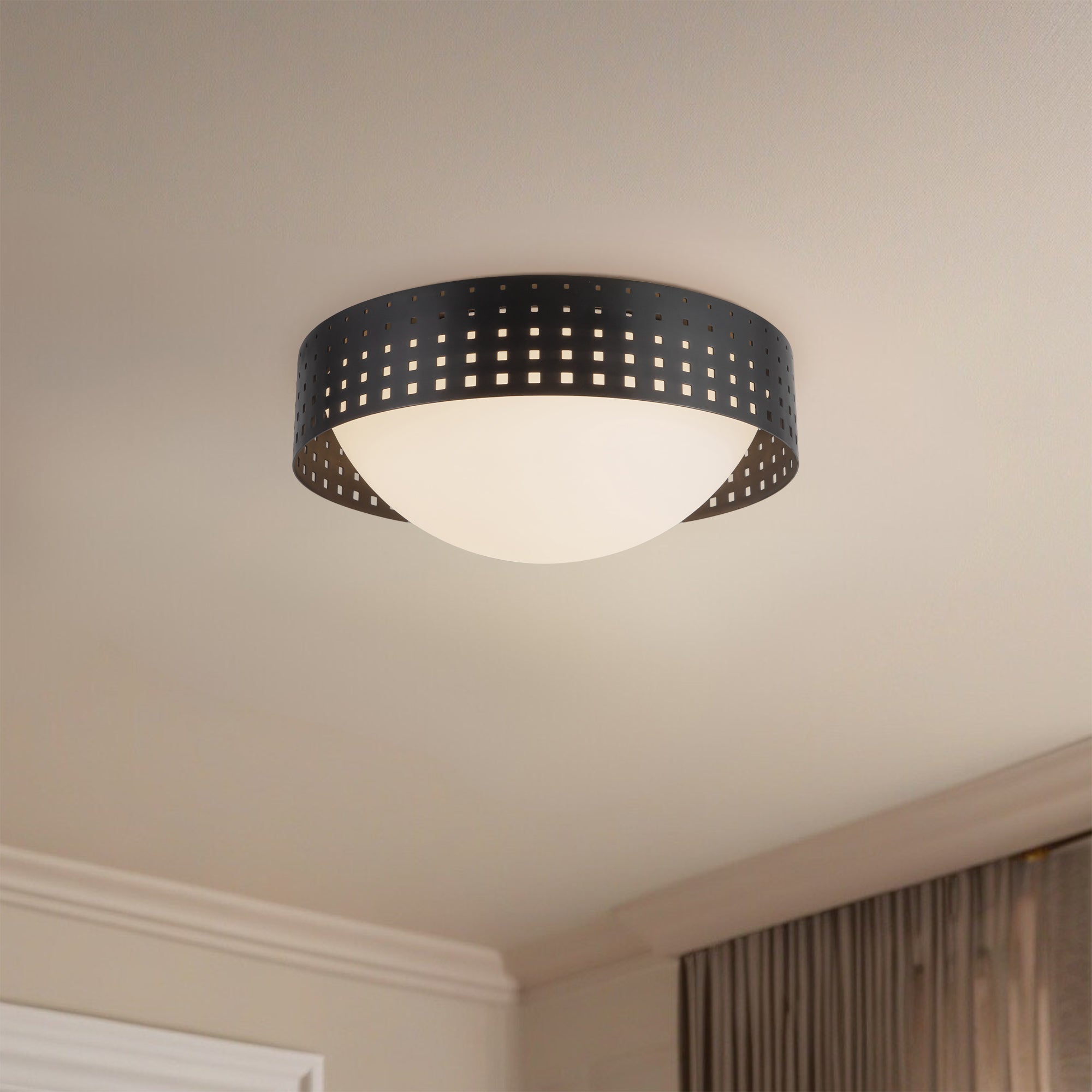 Astoria 14-in Steel Flush Mount
