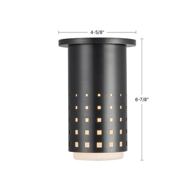 Astoria 5-in Steel Semi-Flush Mount