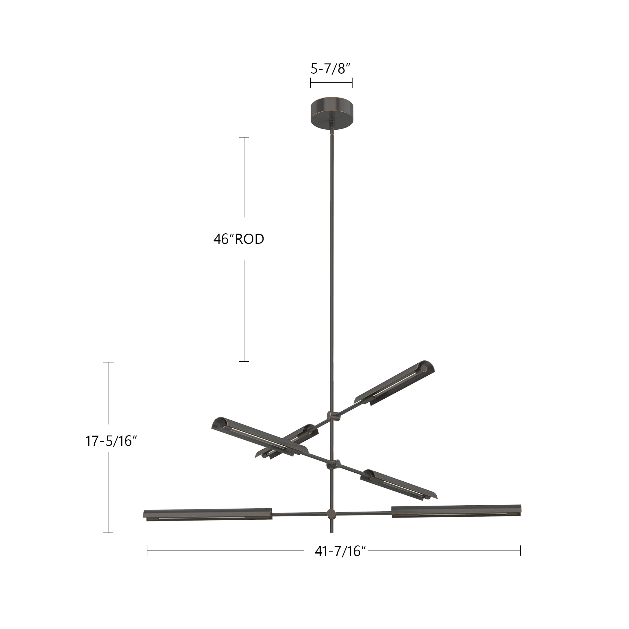 Astrid 6 Head Steel Multi Pendant