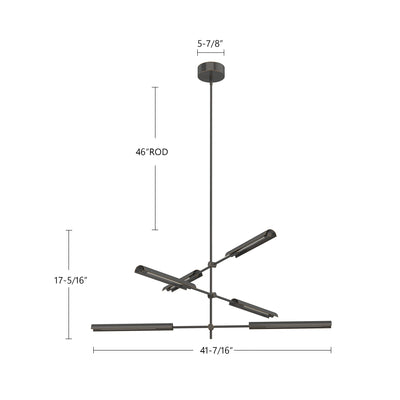 Astrid 6 Head Steel Multi Pendant