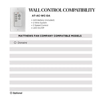 White 3-Speed Wall Control with LED Control for Donaire Ceiling Fans