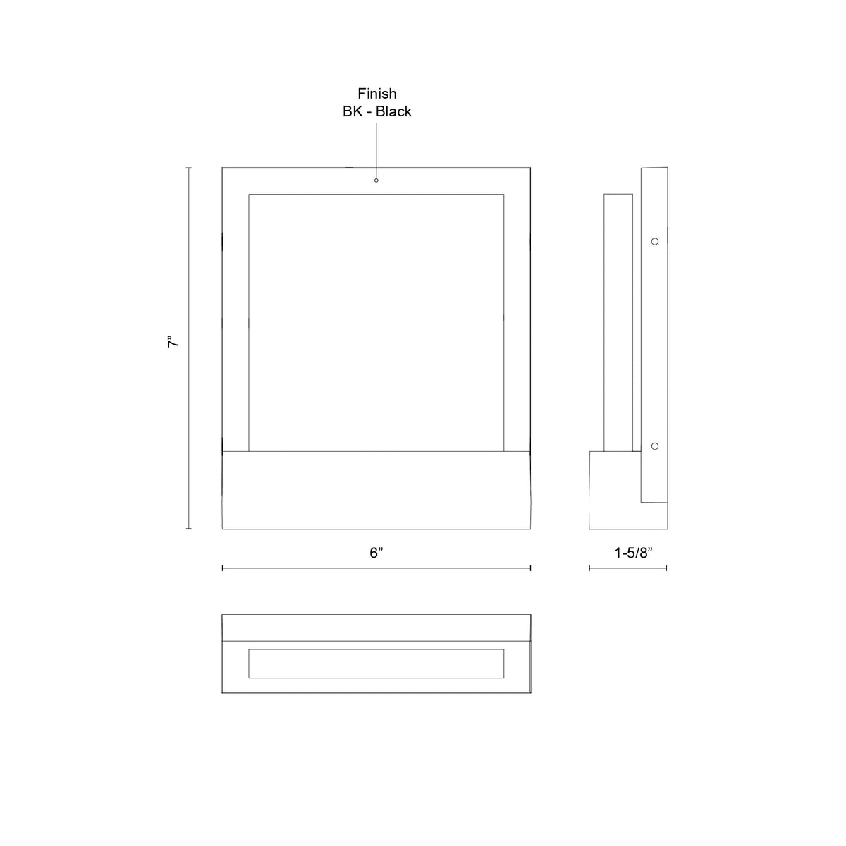 Guide 7-in Aluminum Polymeric Material Wall Light