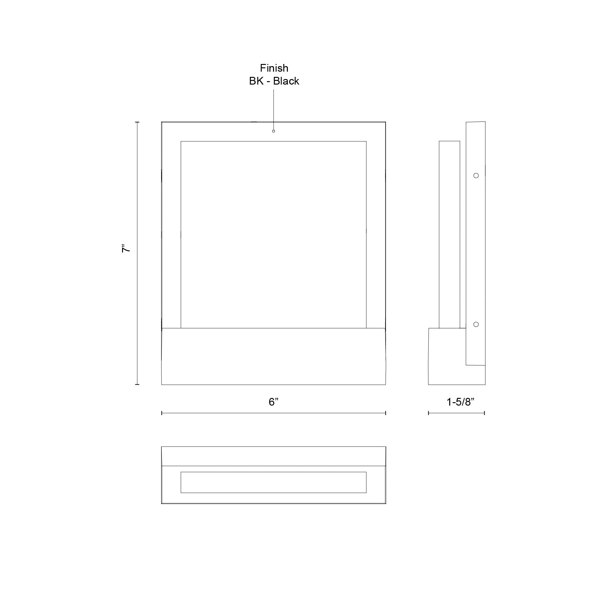 Guide 7-in Aluminum Polymeric Material Wall Light
