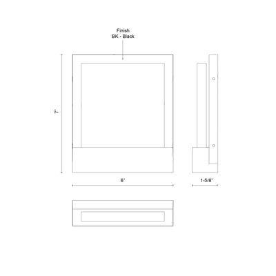 Guide 7-in Aluminum Polymeric Material Wall Light