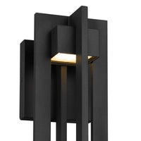13-Inch Sand Black 4 Bar Outdoor LED Wall Sconce