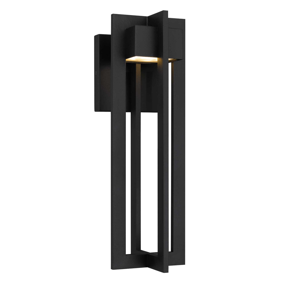 18-Inch Sand Black 4 Bar Outdoor LED Wall Sconce