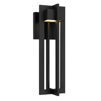 18-Inch Sand Black 4 Bar Outdoor LED Wall Sconce