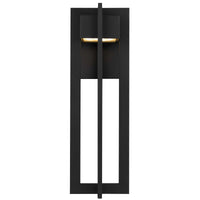 18-Inch Sand Black 4 Bar Outdoor LED Wall Sconce