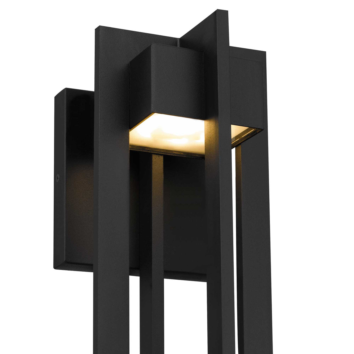 18-Inch Sand Black 4 Bar Outdoor LED Wall Sconce