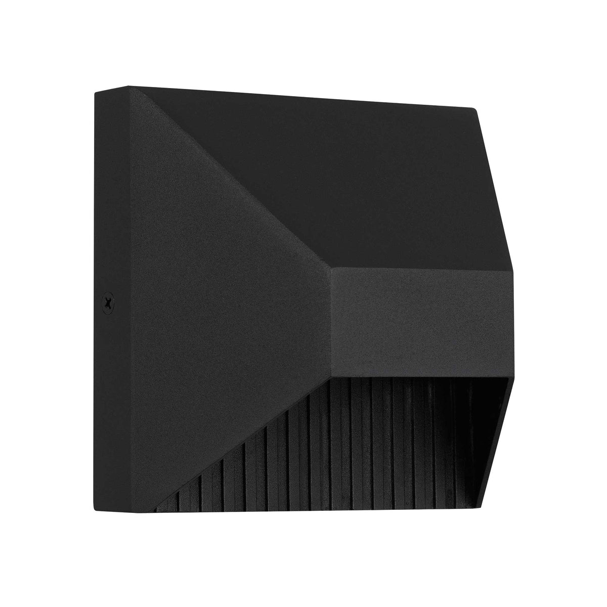 5-Inch Sand Black Ribbed Outdoor LED Wall Sconce