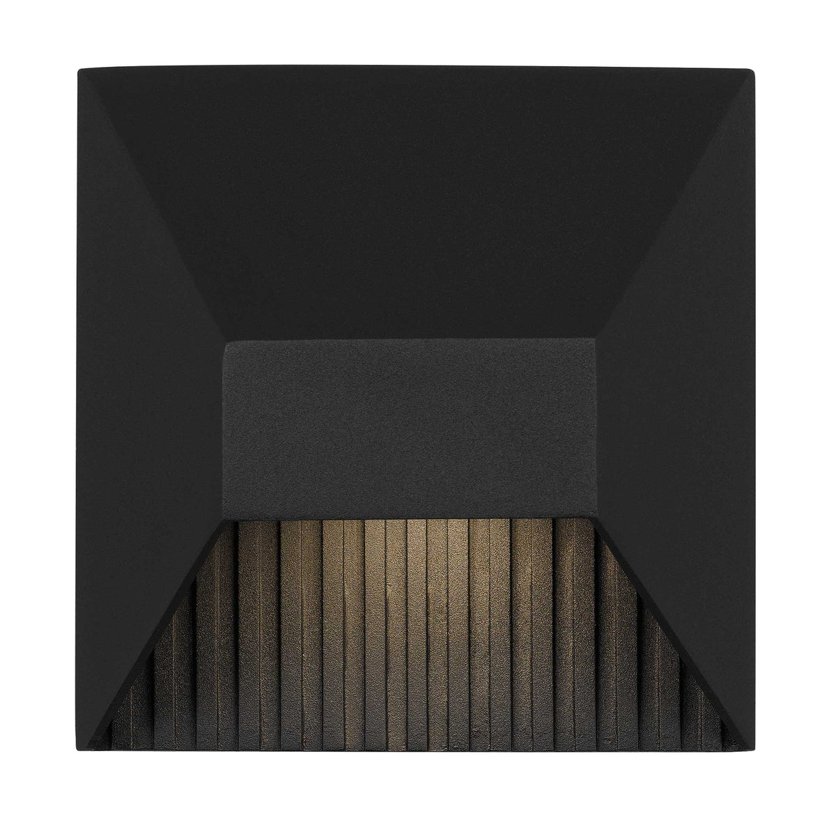 5-Inch Sand Black Ribbed Outdoor LED Wall Sconce