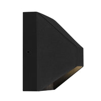 5-Inch Sand Black Ribbed Outdoor LED Wall Sconce