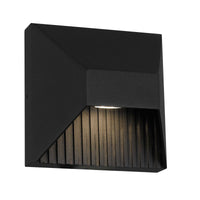 5-Inch Sand Black Ribbed Outdoor LED Wall Sconce