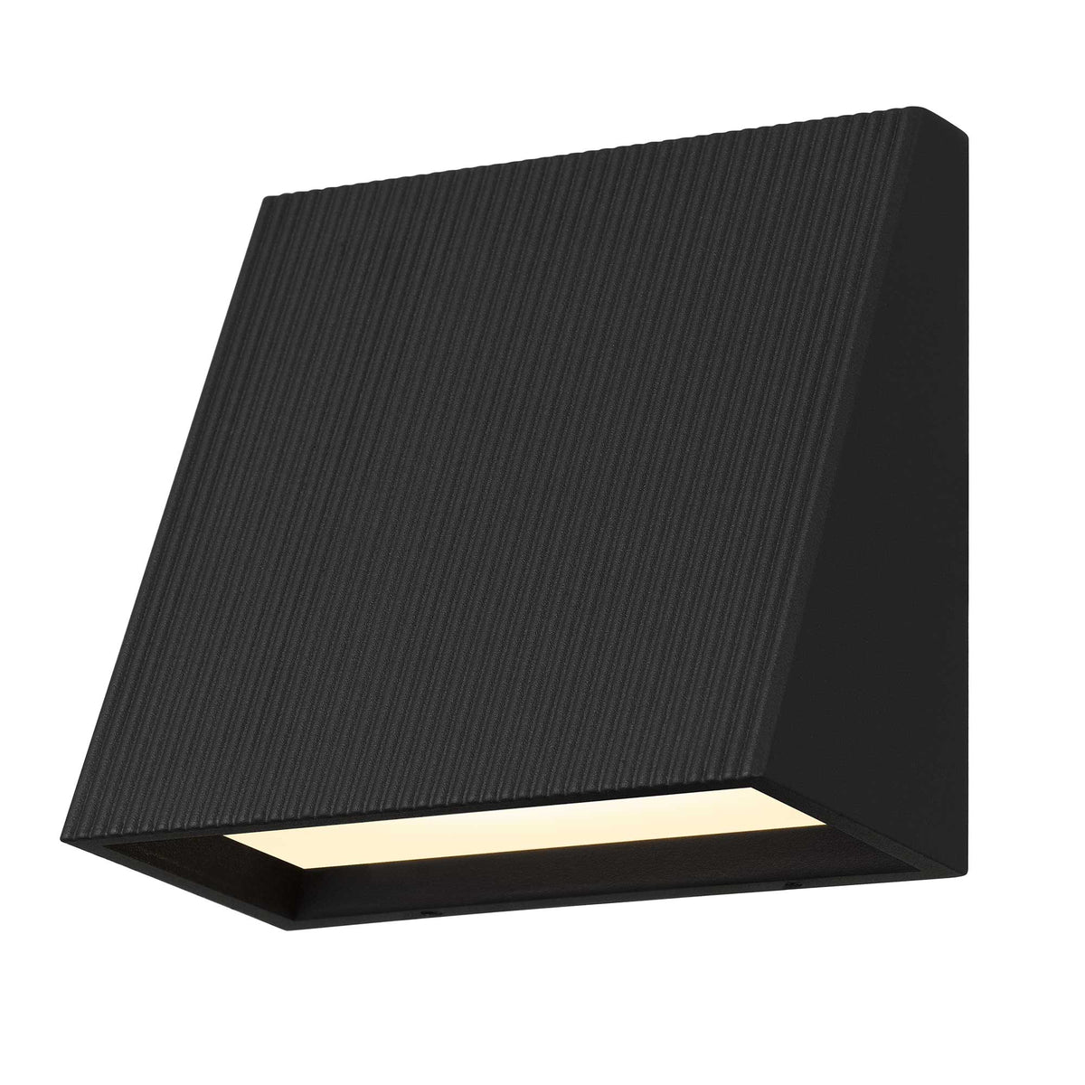 5-Inch Sand Black Slant Outdoor LED Wall Sconce