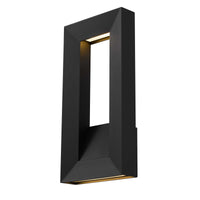 16-Inch Sand Black Paletto Outdoor LED Wall Sconce