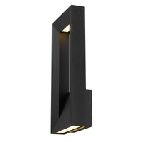 16-Inch Sand Black Paletto Outdoor LED Wall Sconce