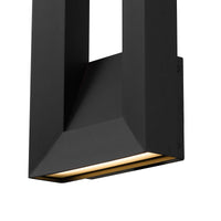 16-Inch Sand Black Paletto Outdoor LED Wall Sconce