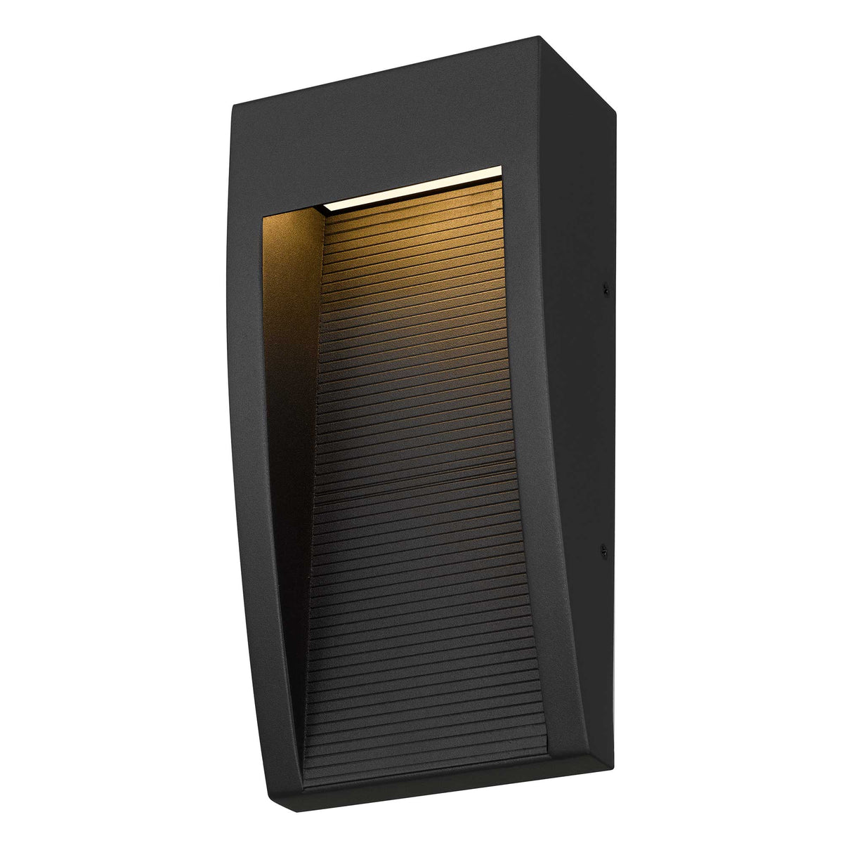 16-Inch Sand Black Taper Outdoor LED Wall Sconce
