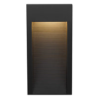 16-Inch Sand Black Taper Outdoor LED Wall Sconce