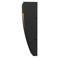 16-Inch Sand Black Taper Outdoor LED Wall Sconce