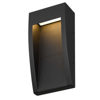 16-Inch Sand Black Taper Outdoor LED Wall Sconce