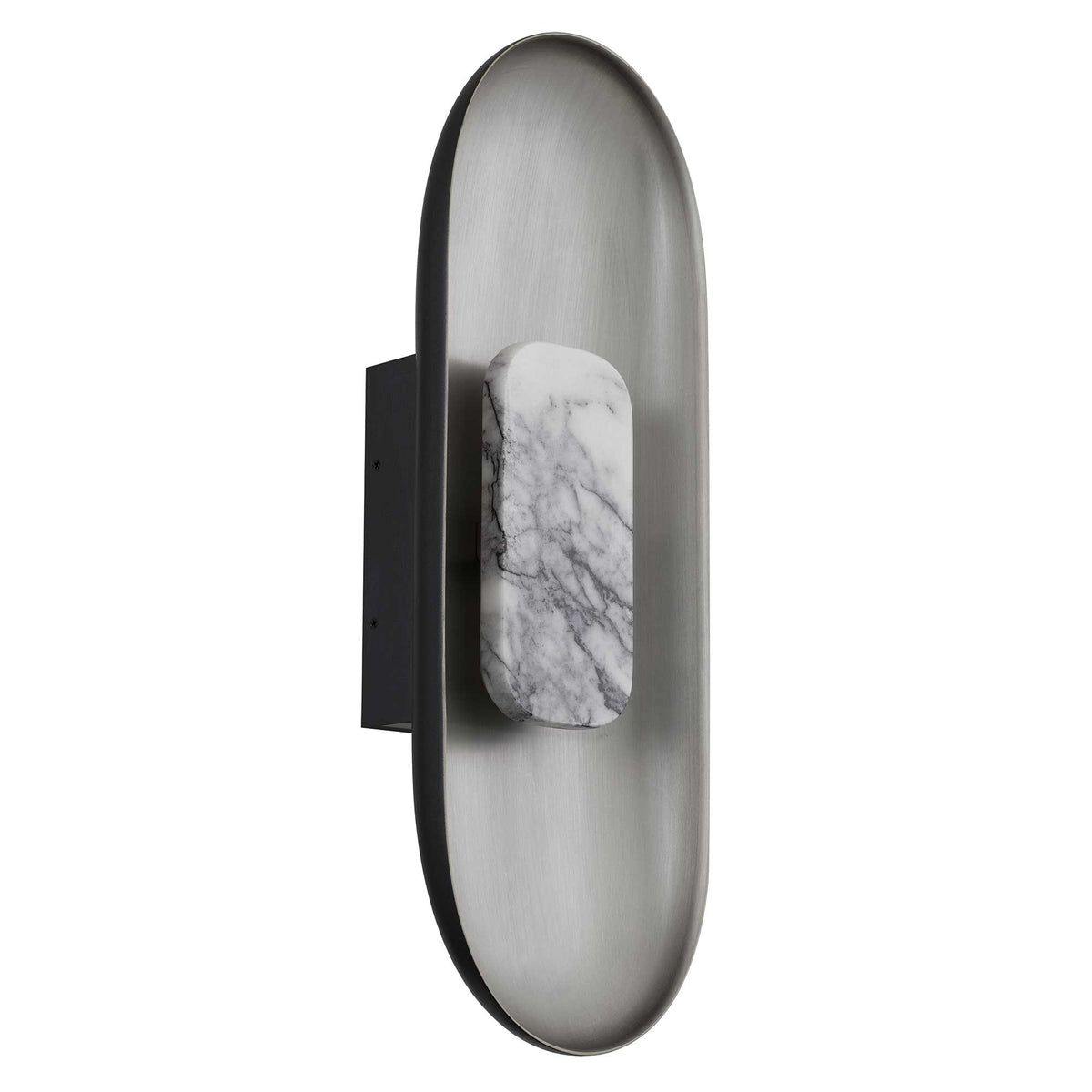 20-Inch Sand Black with White Marble Marilyn Outdoor LED Wall Sconce