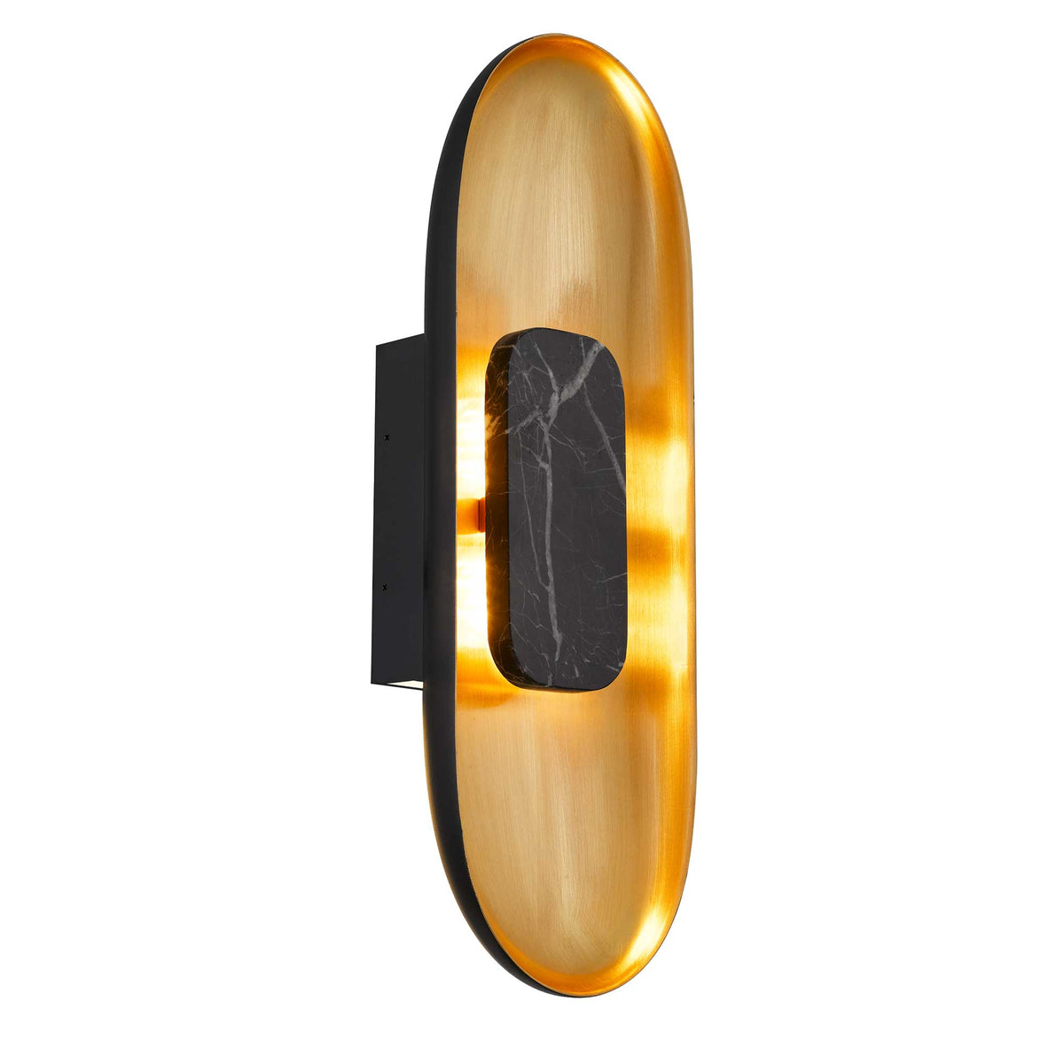 20-Inch Sand Black with Black Marble Marilyn Outdoor LED Wall Sconce