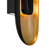 20-Inch Sand Black with Black Marble Marilyn Outdoor LED Wall Sconce