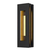 18-Inch Sand Black Layer Outdoor LED Wall Sconce
