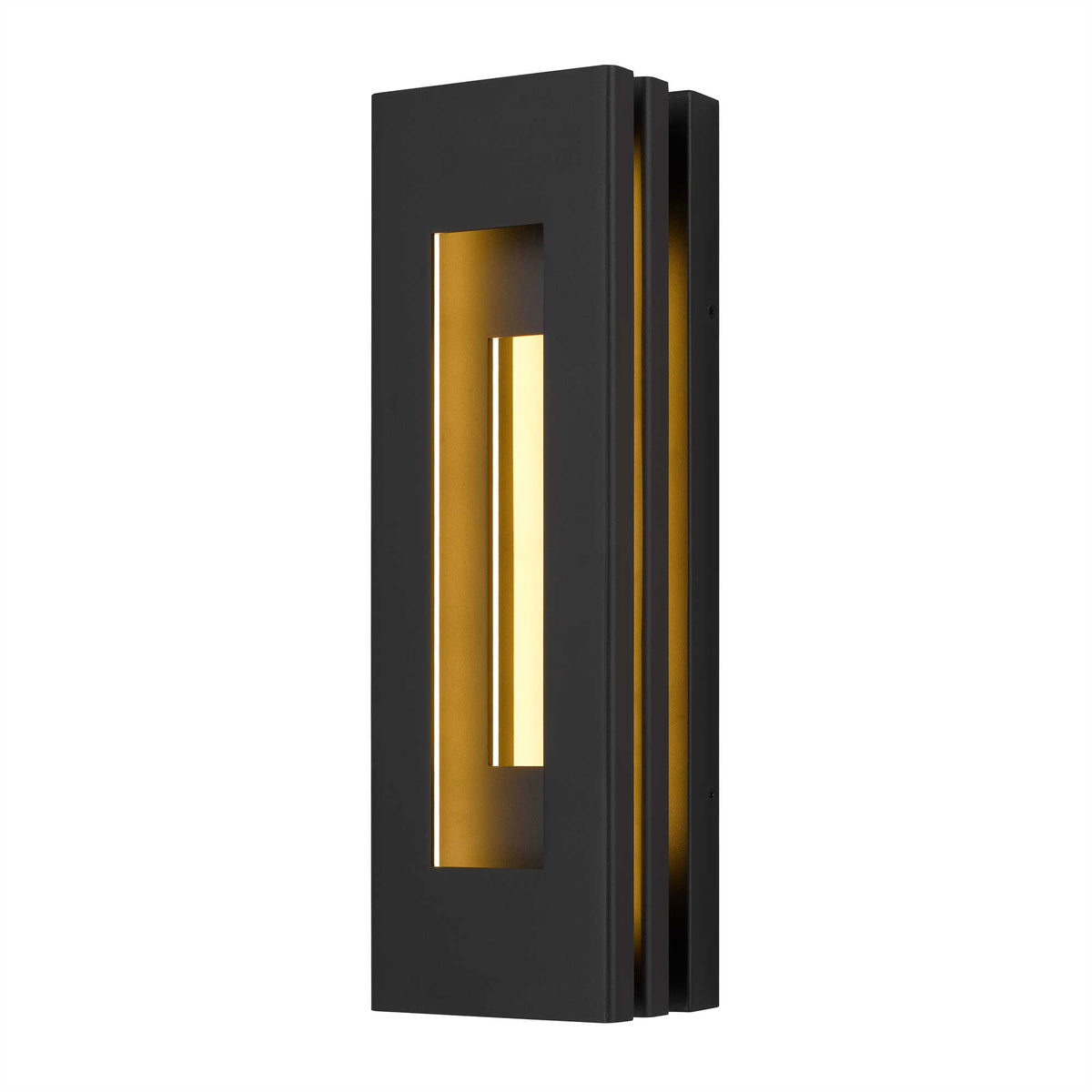 18-Inch Sand Black Layer Outdoor LED Wall Sconce