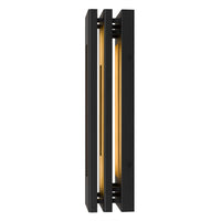 18-Inch Sand Black Layer Outdoor LED Wall Sconce