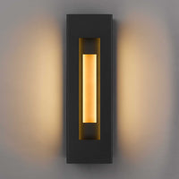 18-Inch Sand Black Layer Outdoor LED Wall Sconce