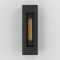 18-Inch Sand Black Layer Outdoor LED Wall Sconce