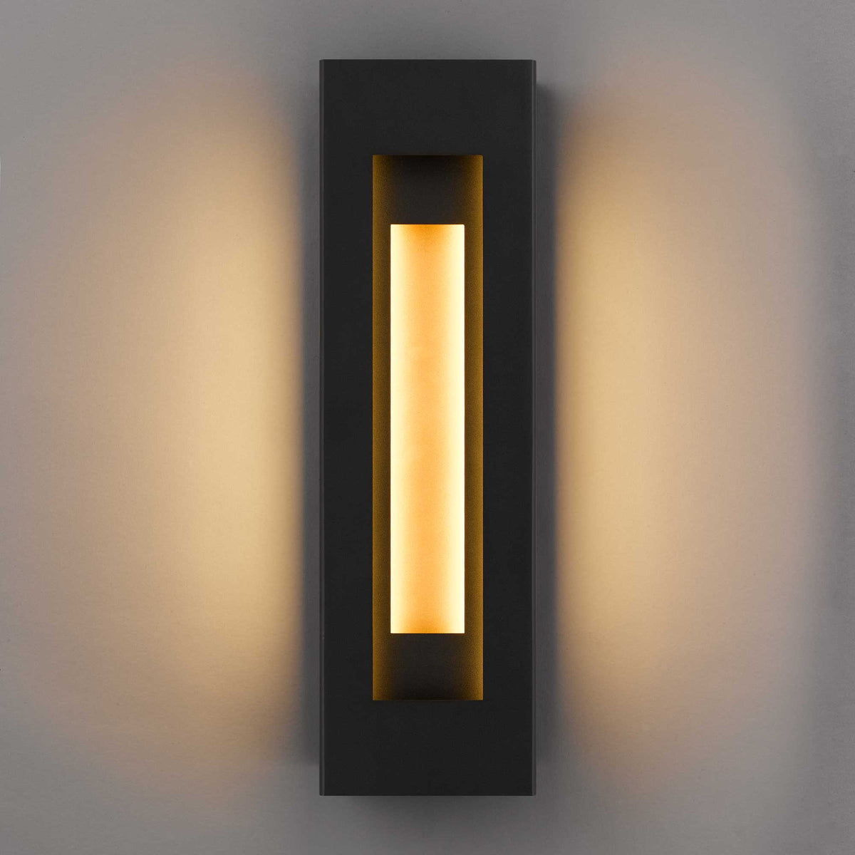 22-Inch Sand Black Layer Outdoor LED Wall Sconce