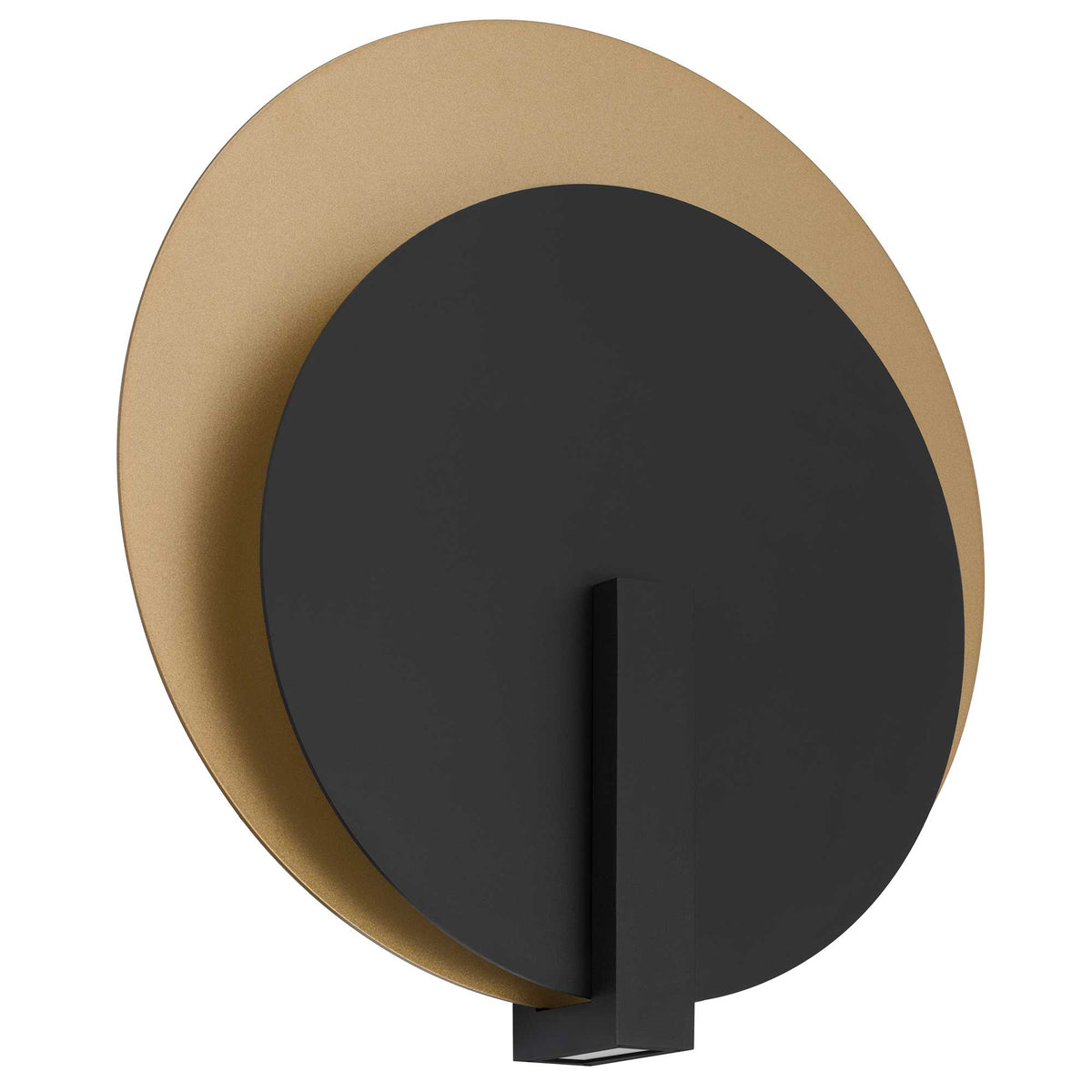 18.75-Inch Sand Black and Painted Brass Eclipse Outdoor LED Wall Sconce