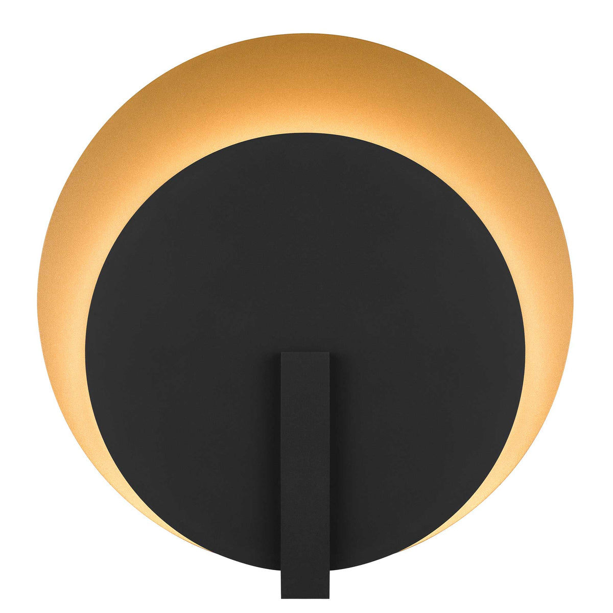 18.75-Inch Sand Black and Painted Brass Eclipse Outdoor LED Wall Sconce
