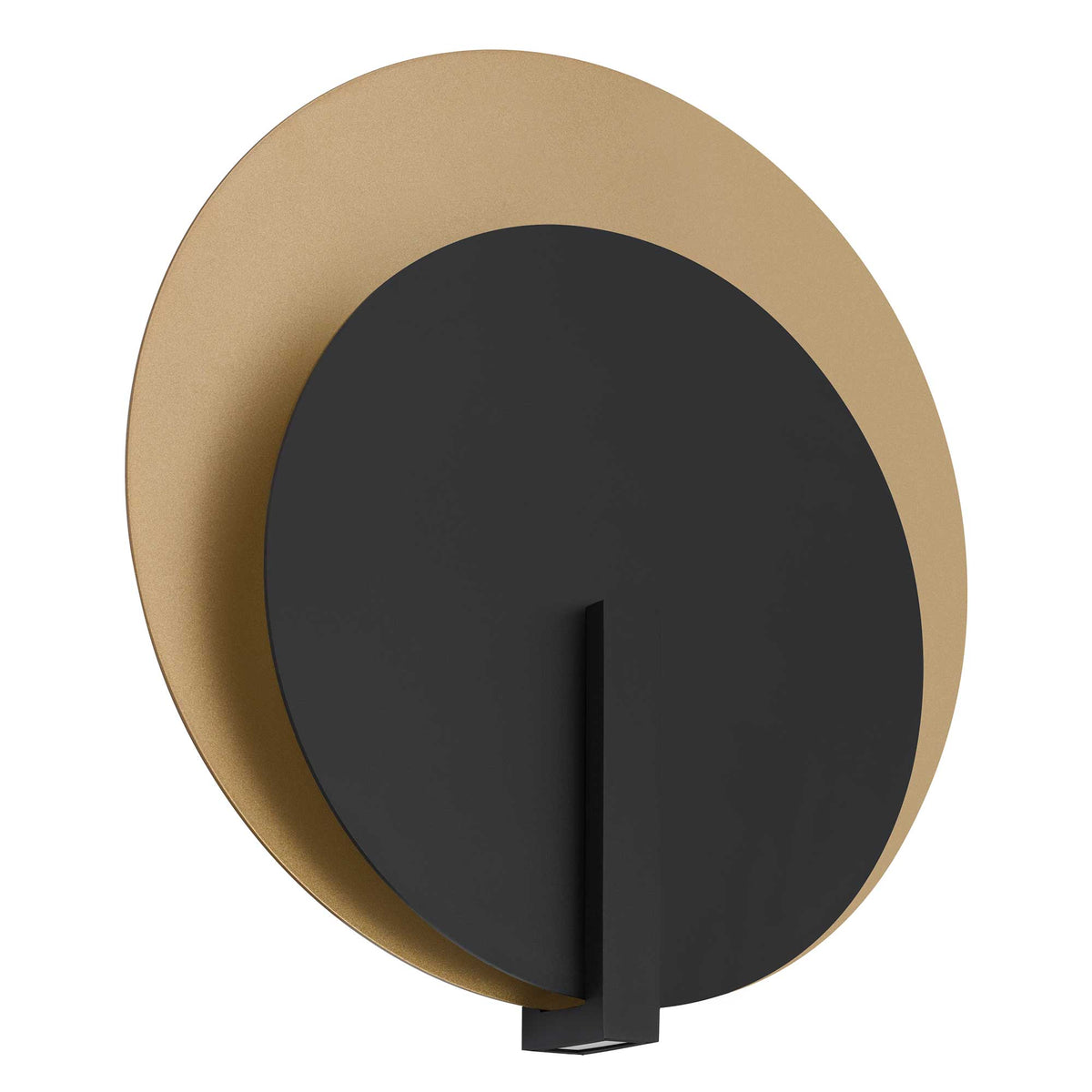 24.75-Inch Sand Black and Painted Brass Eclipse Outdoor LED Wall Sconce