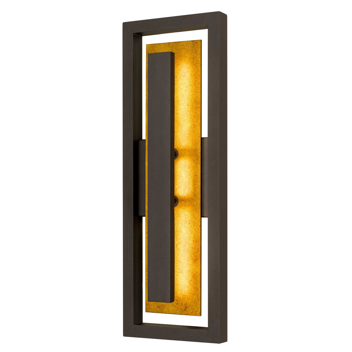 20-Inch Dark Bronze Panels Outdoor LED Wall Sconce